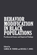 Cover: Behavior Modification in Black Populations - Springer