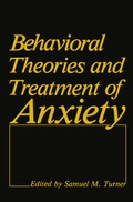 Cover: Behavioral Theories and Treatment of Anxiety - Springer