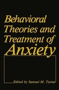 Cover: Behavioral Theories and Treatment of Anxiety - Kluwer Academic/Plenum Publishers
