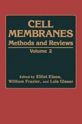 Cover: Cell Membranes - Plenum Publishing Corporation
