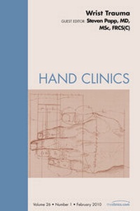 Enlarge image Cover: Wrist Trauma, An Issue of Hand Clinics - Saunders