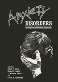 Cover: Anxiety Disorders - Springer
