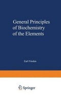 Cover: Biochemistry of the Elements: General Principles of Biochemistry of the Elements Vol 7 - Kluwer Academic / Plenum Publishers
