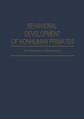 Cover: Behavioral Development of Nonhuman Primates - Springer