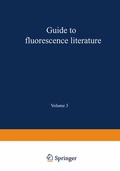 Cover: Guide to Fluorescence Literature - Springer