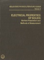 Cover: Electrical Properties of Solids - Springer