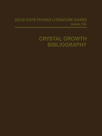 Abbildung von: Crystal Growth Bibliography - Springer