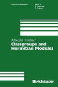 Cover: Classgroups and Hermitian Modules - Birkhauser Boston Inc