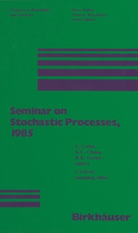 Enlarge image Cover: Seminar on Stochastic Processes, 1985 - Birkhauser Boston Inc