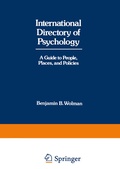 Cover: International Directory of Psychology - Springer