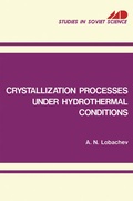 Cover: Crystallization Processes under Hydrothermal Conditions - Springer
