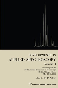 Enlarge image Cover: Developments in Applied Spectroscopy Volume 1 - Springer