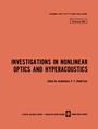 Cover: Investigations in Nonlinear Optics and Hyperacoustics - Springer