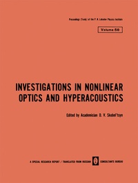 Enlarge image Cover: Investigations in Nonlinear Optics and Hyperacoustics - Springer