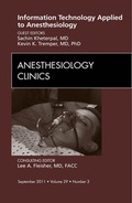 Cover: Information Technology Applied to Anesthesiology, An Issue of Anesthesiology Clinics - Saunders