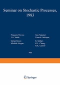 Cover: Seminar on Stochastic Processes, 1983 - Birkhauser Boston Inc
