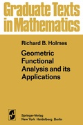 Cover: Geometric Functional Analysis and its Applications - Springer