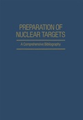Cover: Preparation of Nuclear Targets - Springer