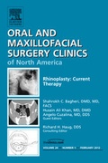 Cover: Rhinoplasty: Current Therapy, An Issue of Oral and Maxillofacial Surgery Clinics: Volume 24-1 - Saunders