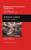 Cover: Management of Peri-operative Complications, An Issue of Surgical Clinics: Volume 92-2 - Saunders