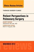 Bild: Patient Perspectives in Pulmonary Surgery, An Issue of Thoracic Surgery Clinics - Saunders