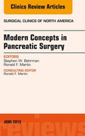 Cover: Modern Concepts in Pancreatic Surgery, An Issue of Surgical Clinics - Elsevier