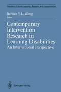 Cover: Contemporary Intervention Research in Learning Disabilities - Springer