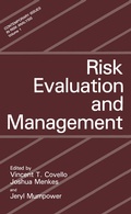 Cover: Risk Evaluation and Management - Springer