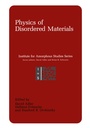 Cover: Physics of Disordered Materials - Springer