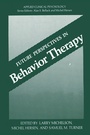 Cover: Future Perspectives in Behavior Therapy - Springer