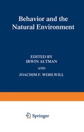 Cover: Behavior and the Natural Environment - Springer