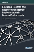 Cover: Cases on Electronic Records and Resource Management Implementation in Diverse Environments - Idea Group,U.S.