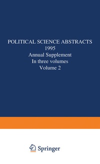 Enlarge image Cover: Political Science Abstracts - Springer