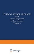 Cover: Political Science Abstracts: Annual Supplement - Kluwer Academic / Plenum Publishers