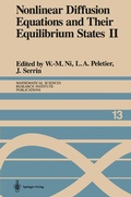 Cover: Nonlinear Diffusion Equations and Their Equilibrium States II - Springer