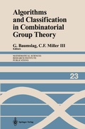 Cover: Algorithms and Classification in Combinatorial Group Theory - Springer