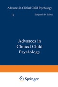 Cover: Advances in Clinical Child Psychology - Springer