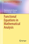 Cover: Functional Equations in Mathematical Analysis - Springer