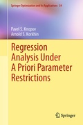 Cover: Regression Analysis Under A Priori Parameter Restrictions - Springer
