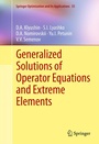 Cover: Generalized Solutions of Operator Equations and Extreme Elements - Springer