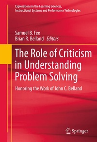 Enlarge image Cover: The Role of Criticism in Understanding Problem Solving - Springer