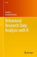 Cover: Behavioral Research Data Analysis with R - Springer