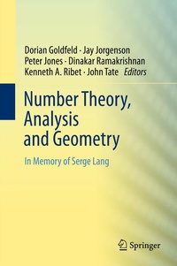 Enlarge image Cover: Number Theory, Analysis and Geometry - Springer