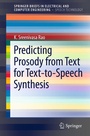 Cover: Predicting Prosody from Text for Text-to-Speech Synthesis - Springer
