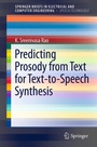 Cover: Predicting Prosody from Text for Text-to-Speech Synthesis - Springer