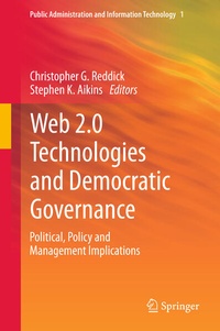 Enlarge image Cover: Web 2.0 Technologies and Democratic Governance - Springer