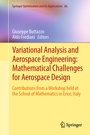 Cover: Variational Analysis and Aerospace Engineering: Mathematical Challenges for Aerospace Design - Springer