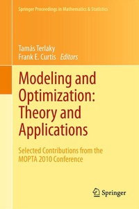 Enlarge image Cover: Modeling and Optimization: Theory and Applications - Springer