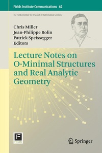 Enlarge image Cover: Lecture Notes on O-Minimal Structures and Real Analytic Geometry - Springer
