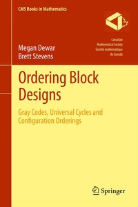 Enlarge image Cover: Ordering Block Designs - Springer